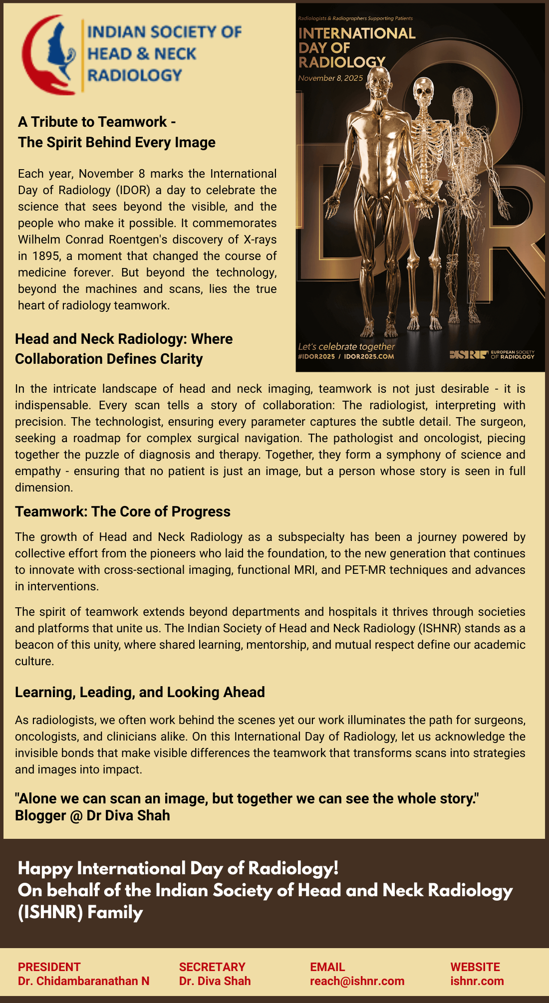 INTERNATIONAL DAY OF RADIOLOGY 2025