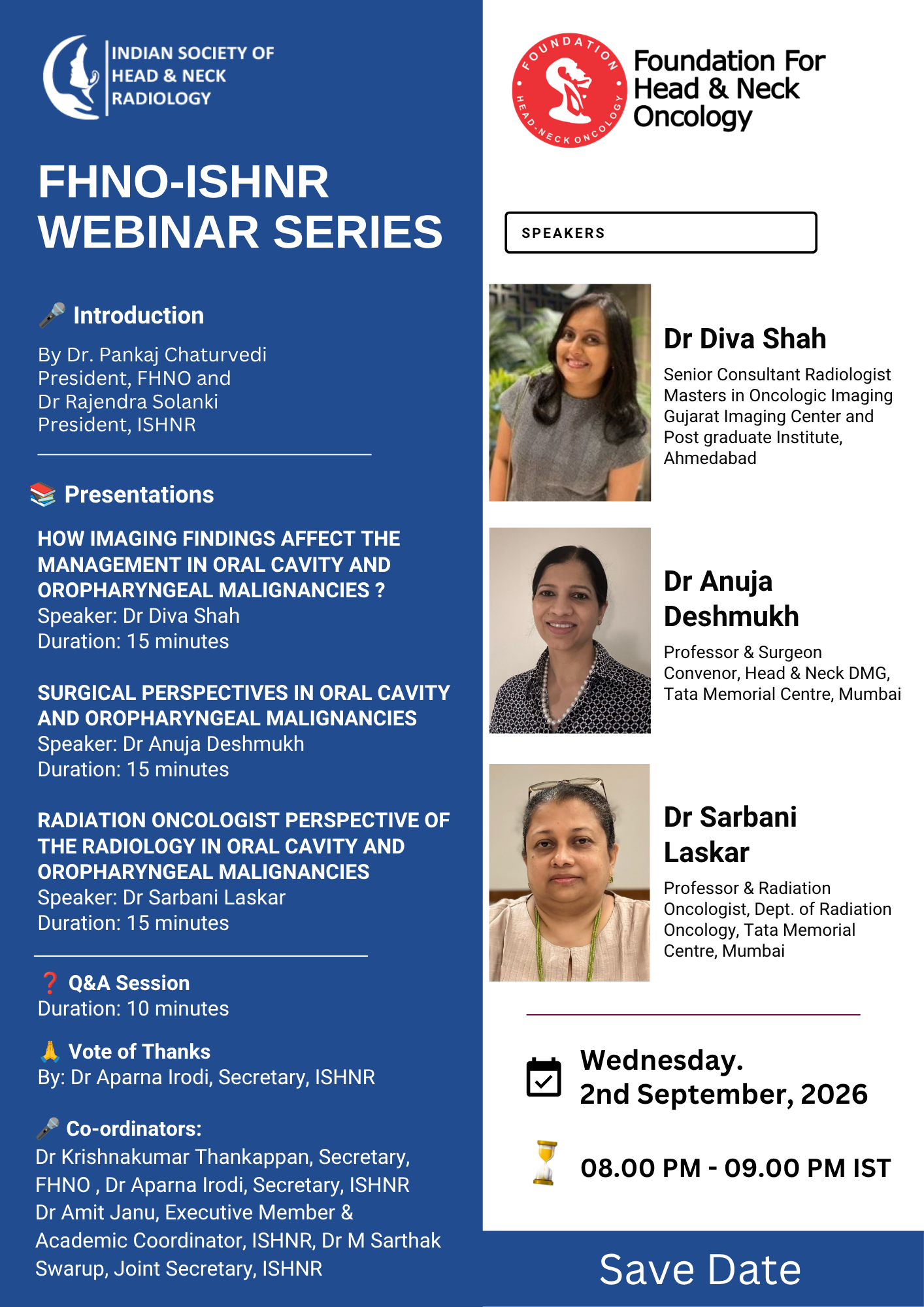 FHNO-ISHNR Webinar Series (3rd) poster